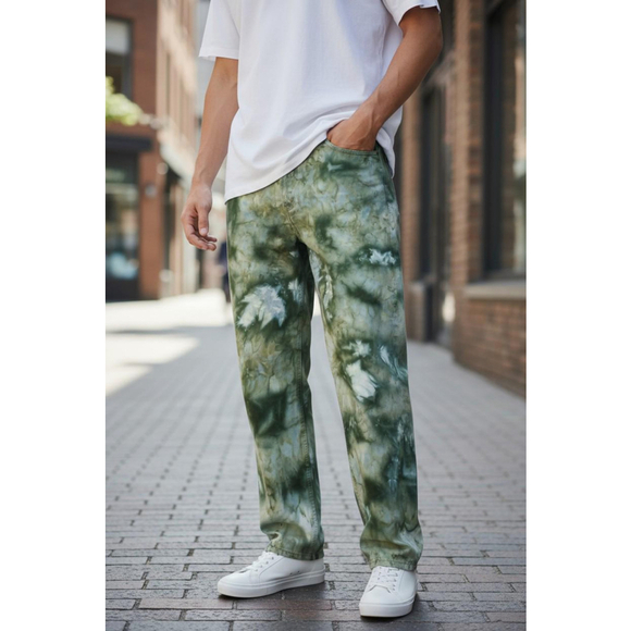 Levi's Denim - Reclaimed Vintage Levi's 550 Jeans: Hand-Tie-Dyed, Unique Hand-Dyed Levis